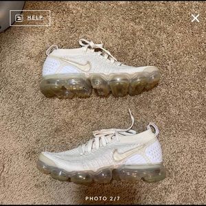 Womens air vapor max flyknit 2 light cream